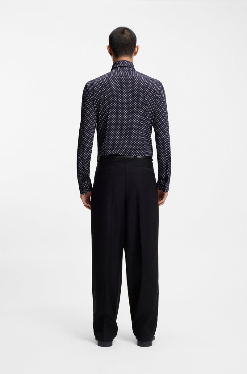 SLIM-FIT SHIRT IN PRINTED STRETCH JERSEY 5