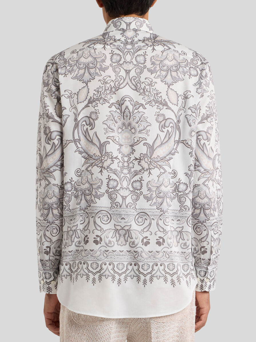 COTTON SHIRT WITH PLACED PRINT - 5