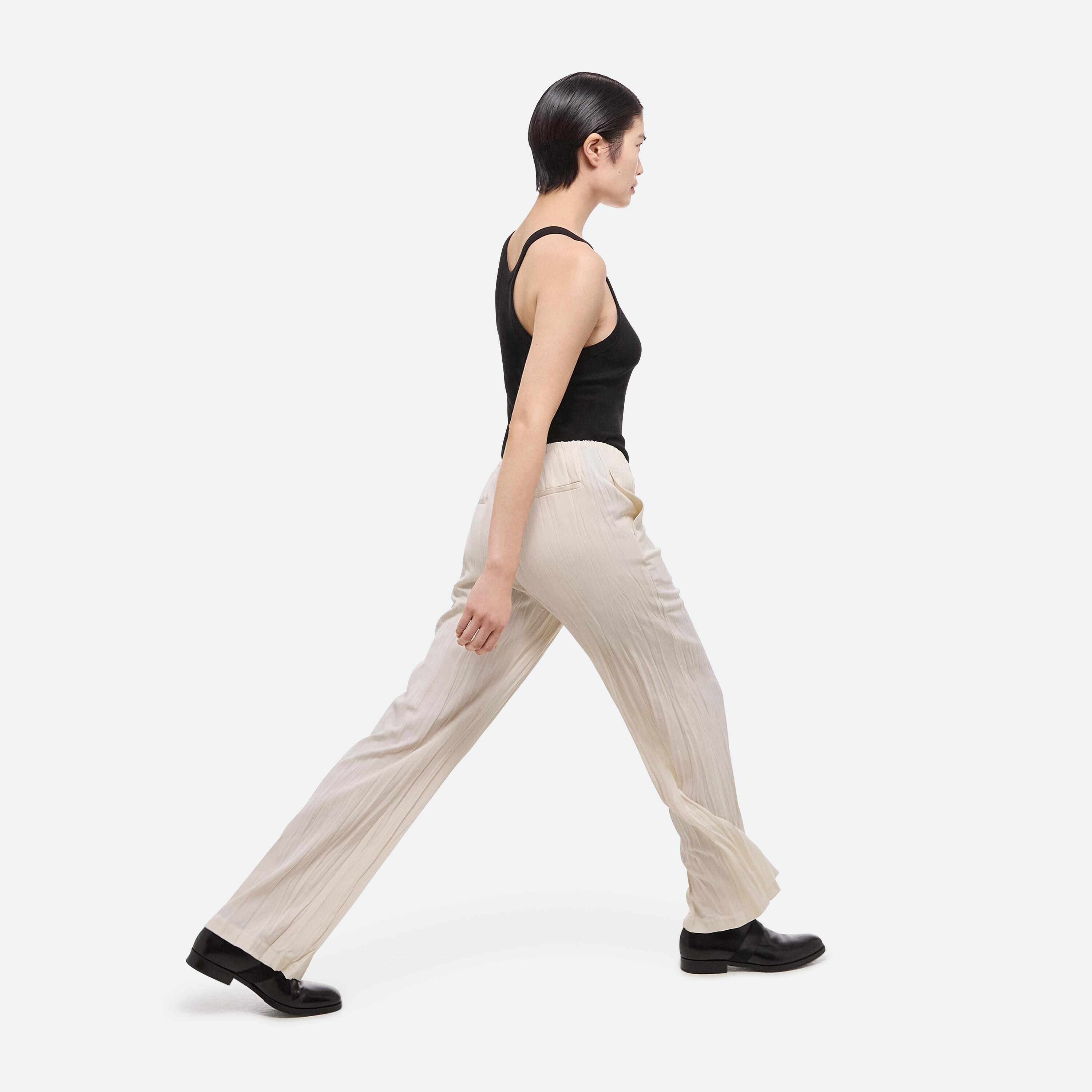CRUSHED SATIN PANT - 7