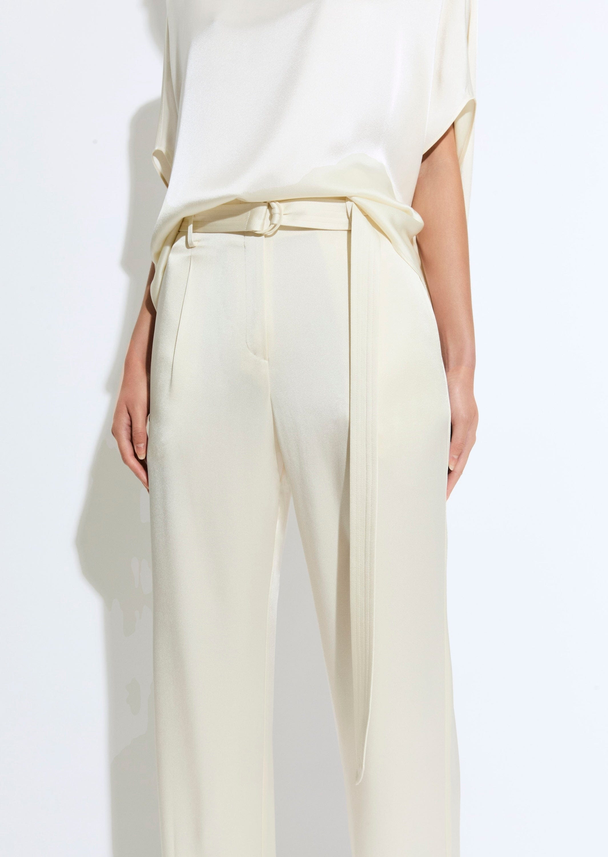 Satin Belted Pant - 4