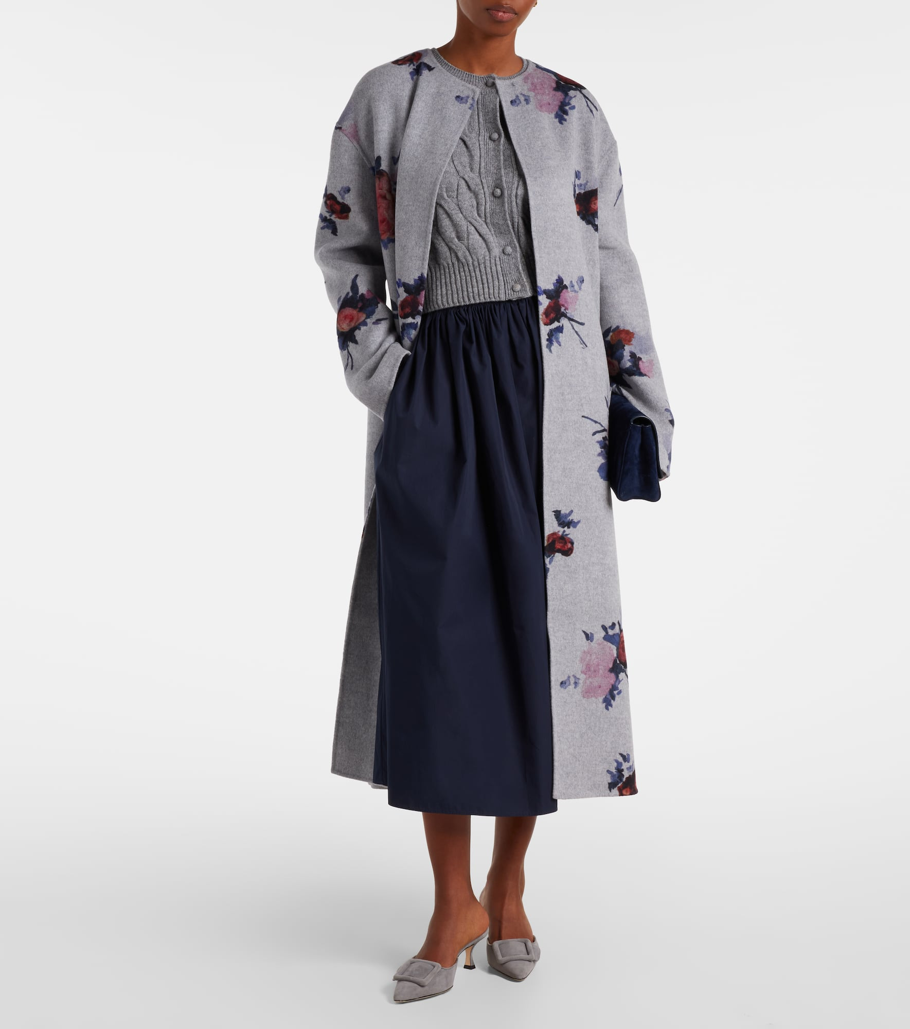 Floral wool coat - 2