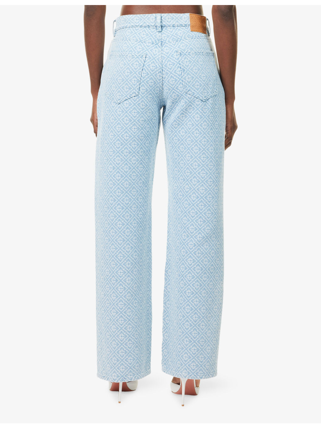 Monogram Straight-Leg Denim Jeans - 4