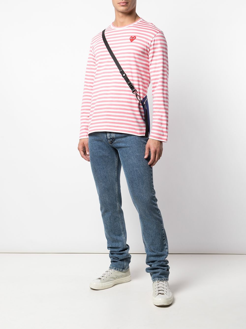 striped logo T-shirt - 2