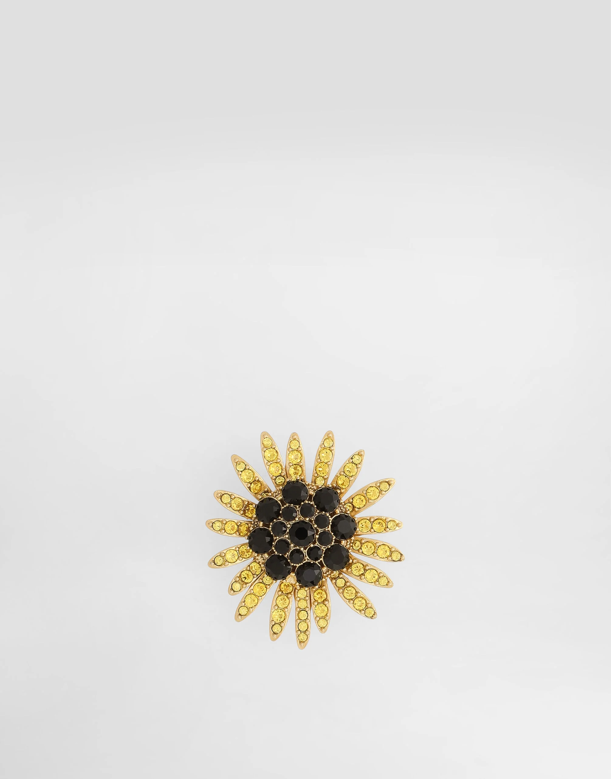 Sartoria floral brooch with rhinestones - 1