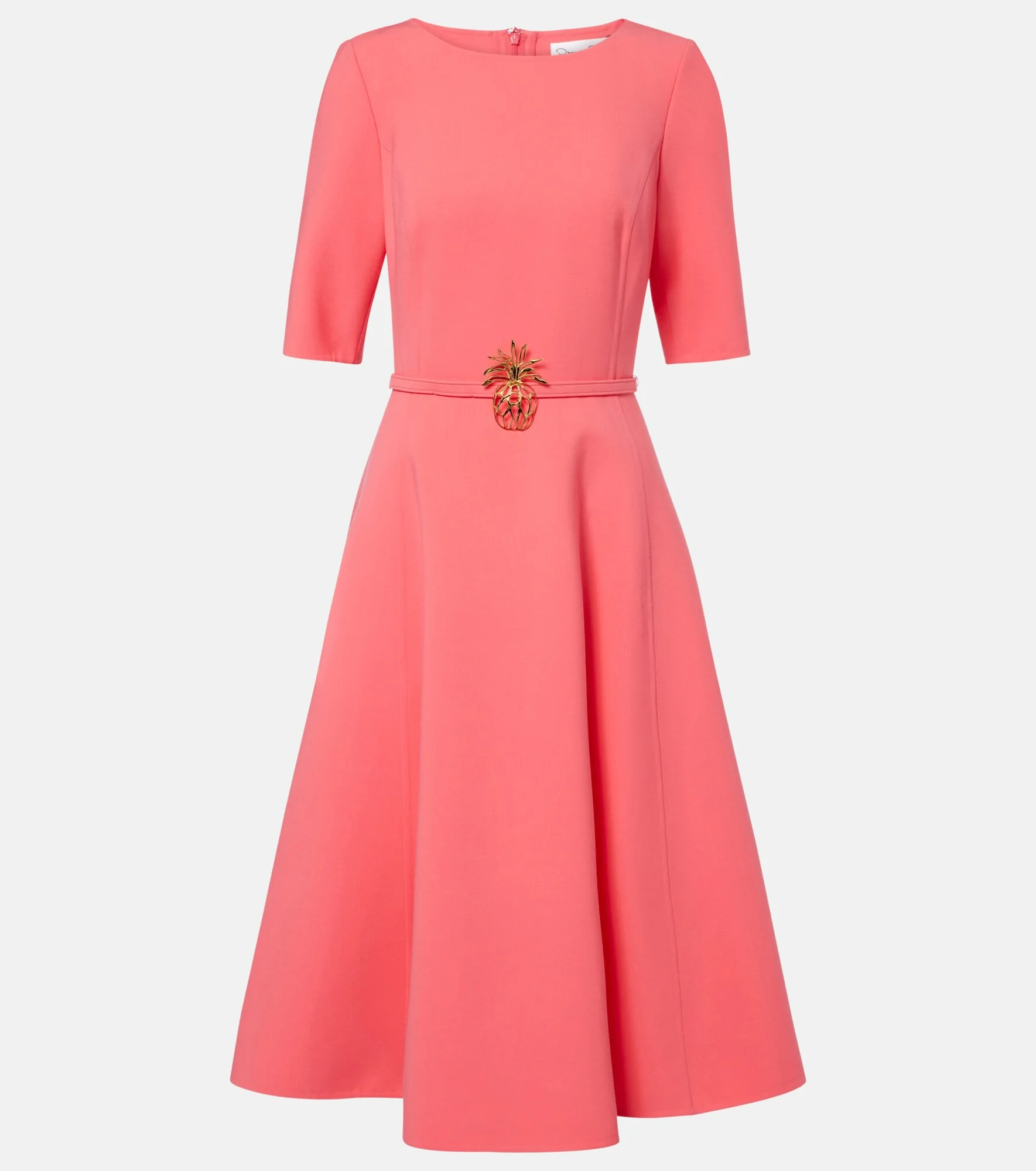Belted wool-blend midi dress - 1