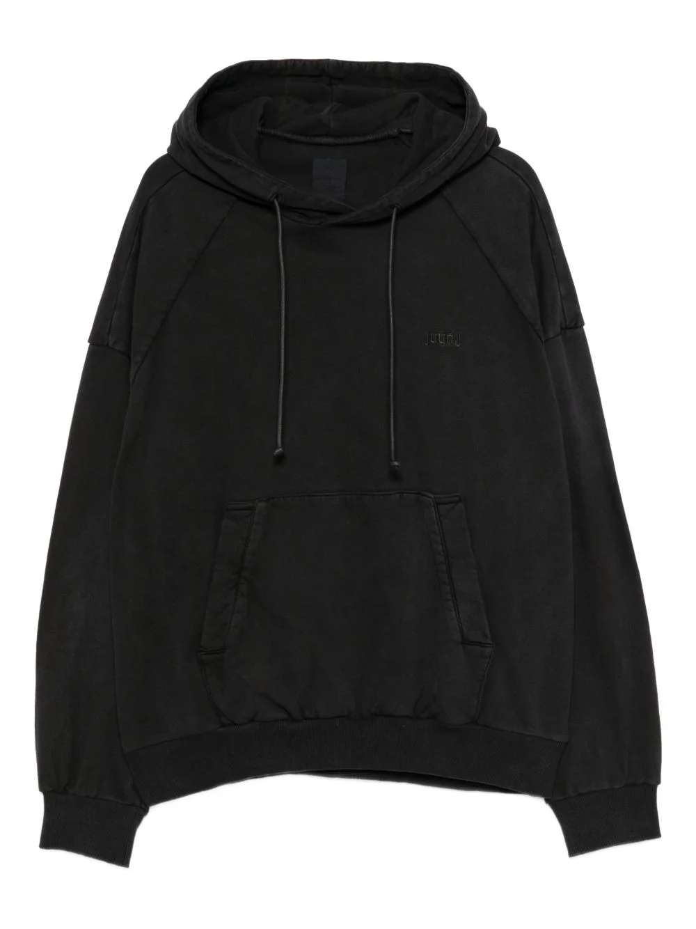 logo-embroidered hoodie - 1