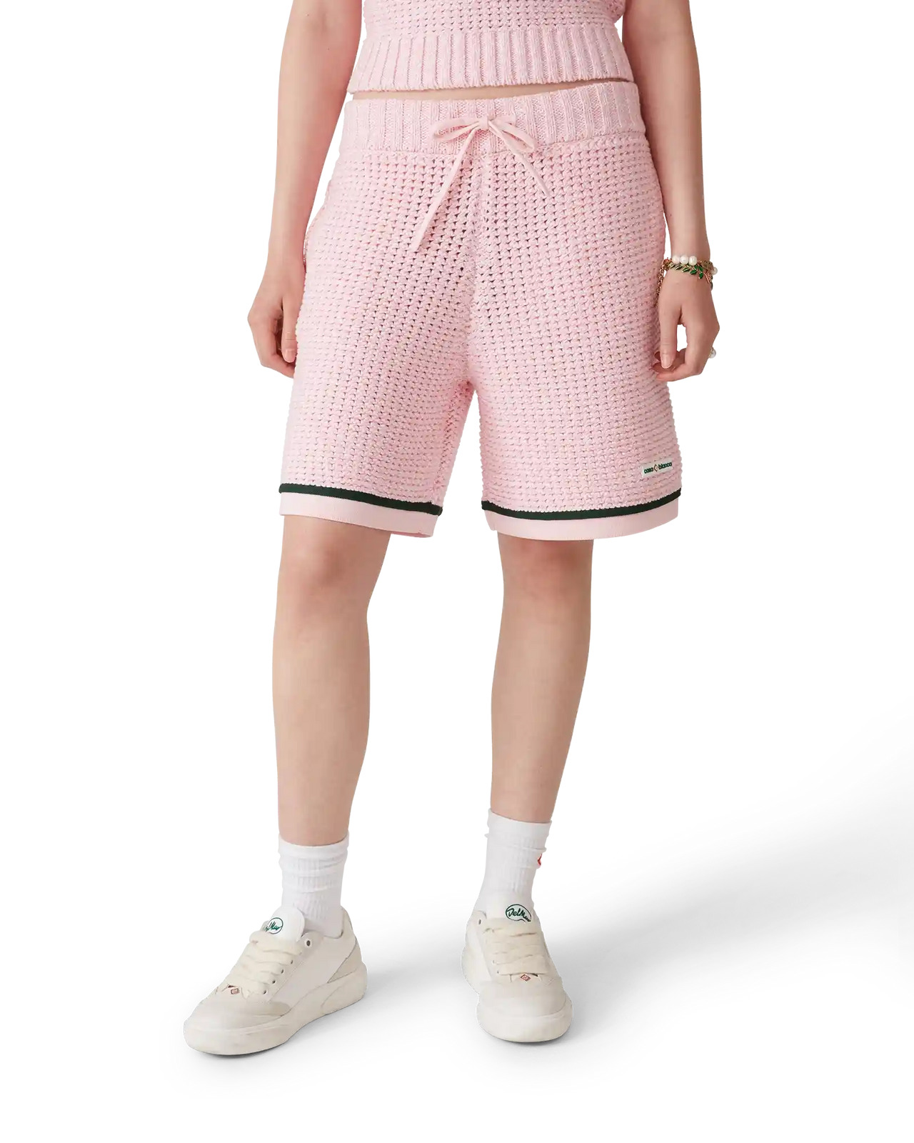 Cotton Mouliné Polo Shorts - 4