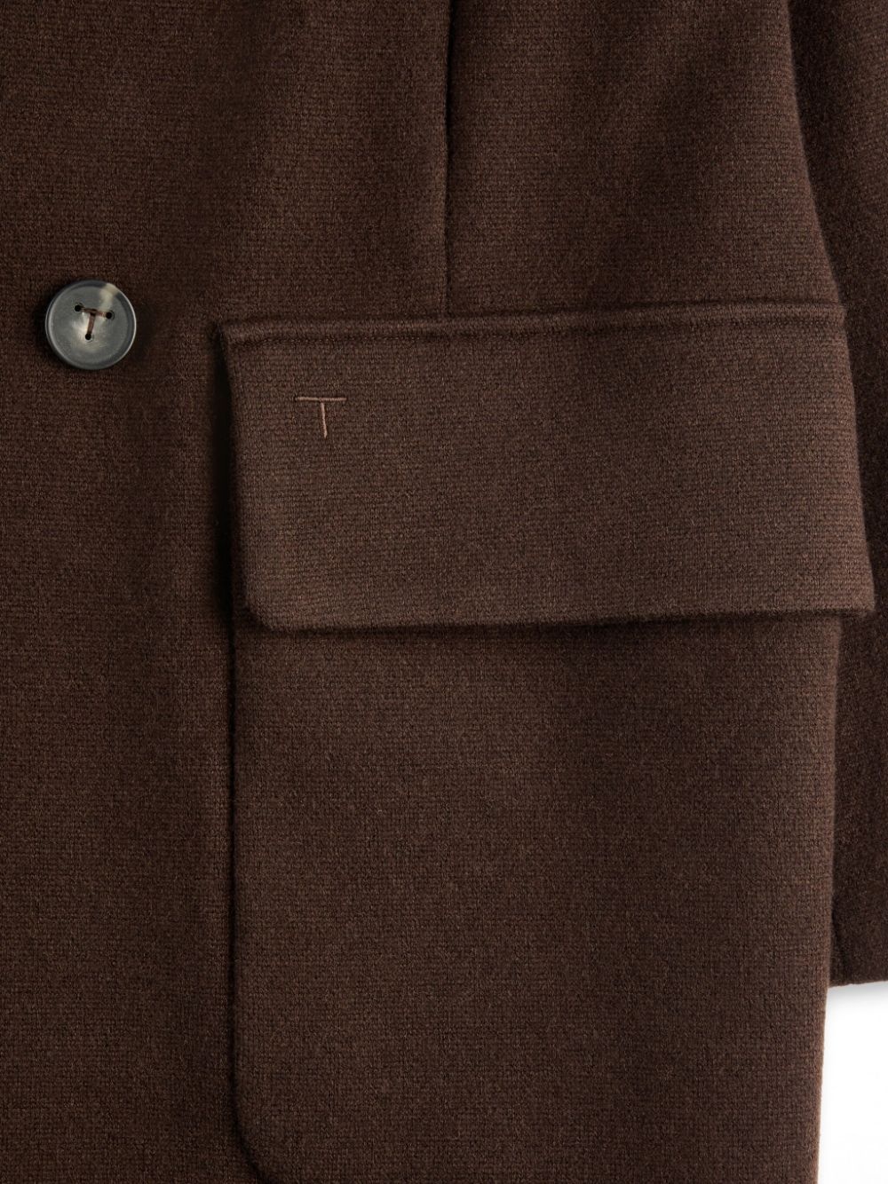 logo-embroidered peak-lapels double-breasted coat - 4