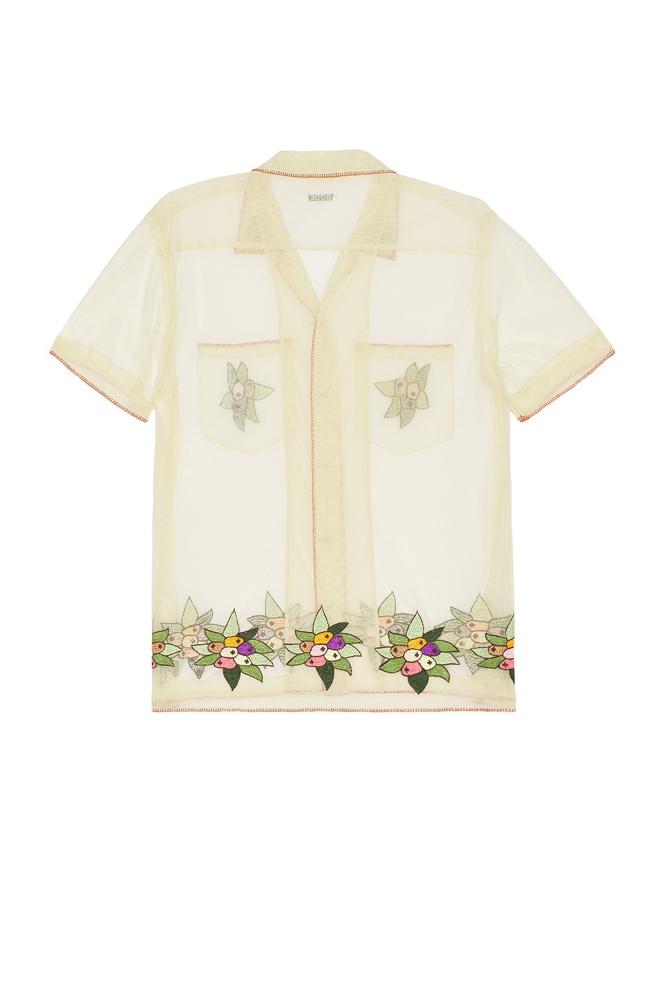 Embroidered Suncherry Short Sleeve Shirt - 2