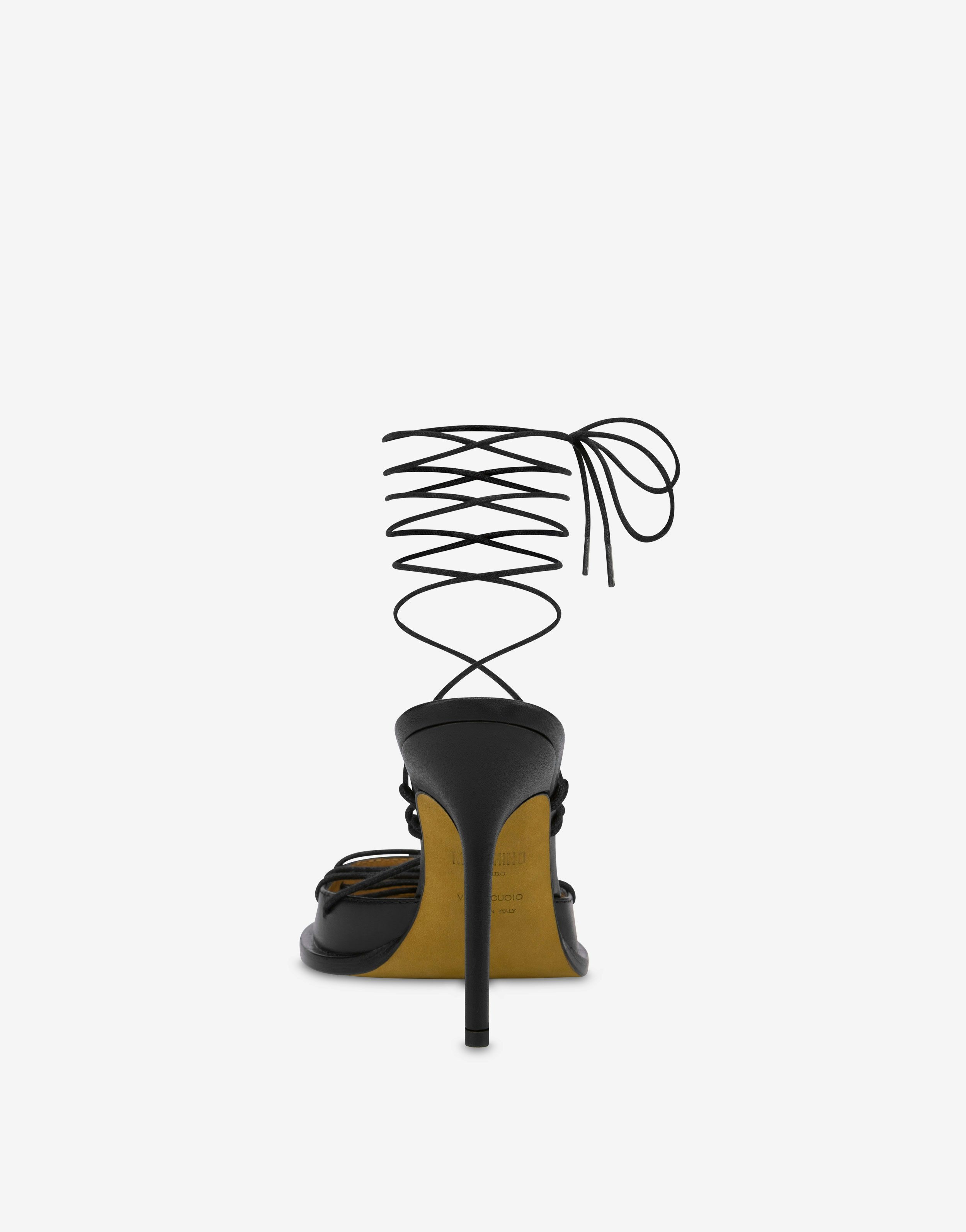 LACED HIGH CALF SANDALS - 3