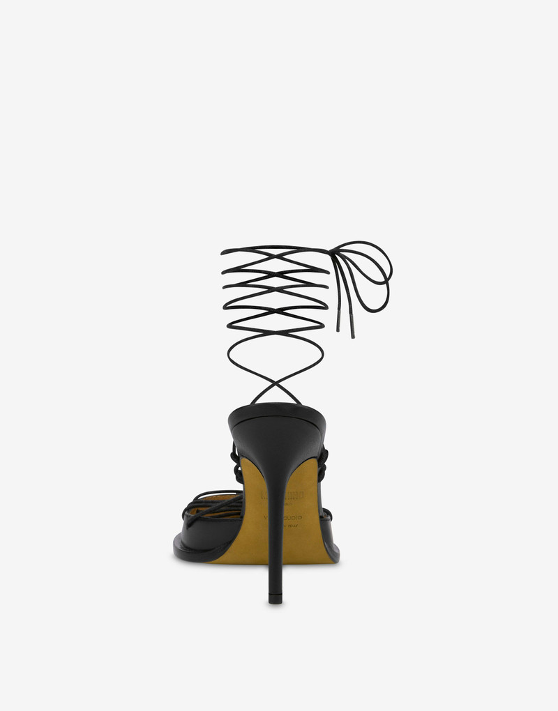 Moschino LACED HIGH CALF SANDALS outlook
