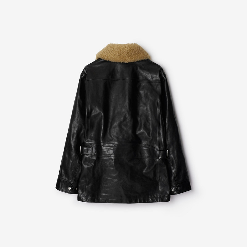 Short Leather Car Coat 5