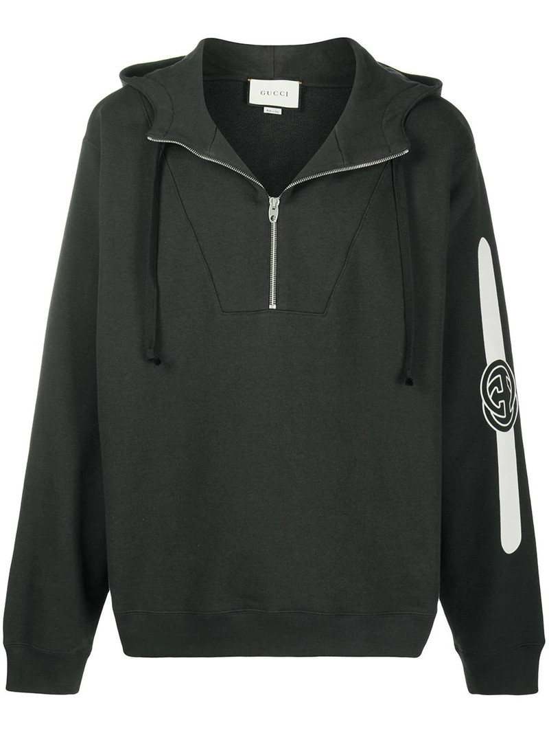logo-print hoodie - 1