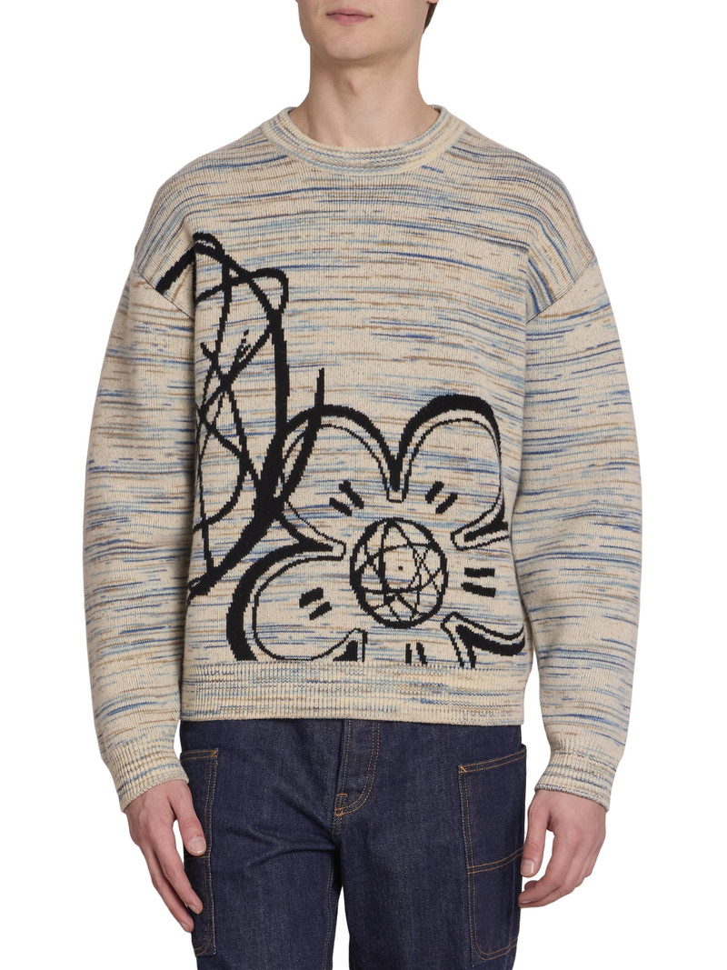Men's Reversible Futura Stretch-Wool Sweater - Off White 3