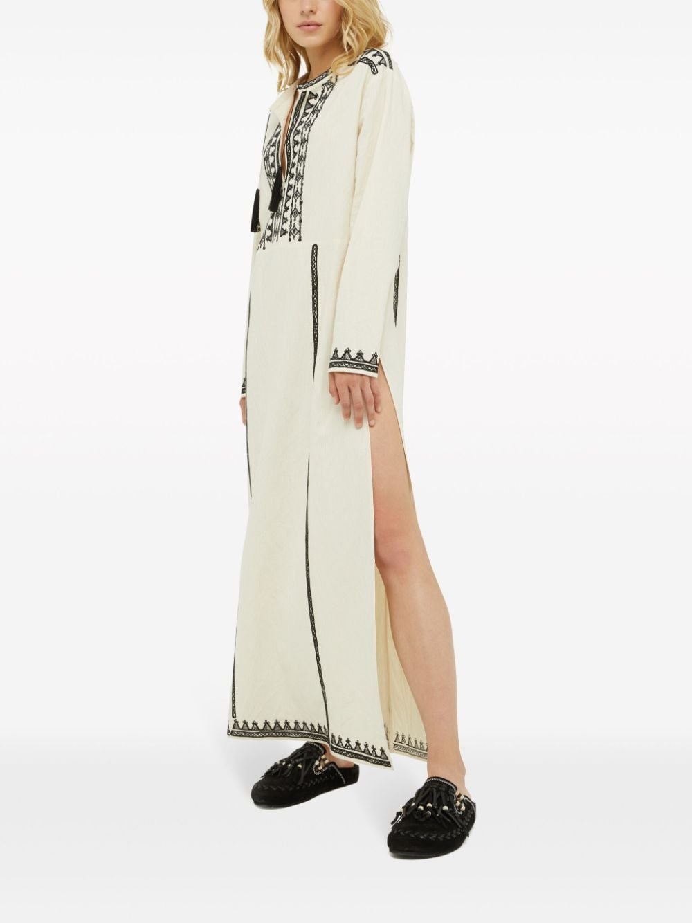 Akasha embroidered cotton-blend dress - 3