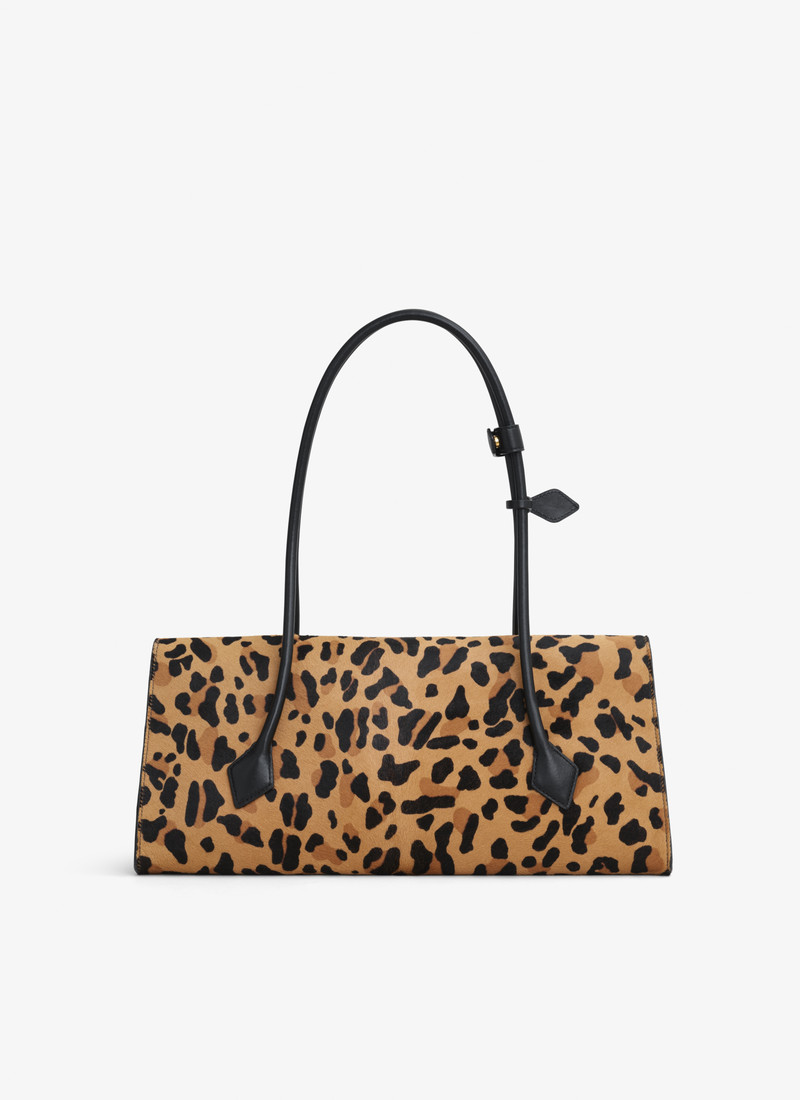 LE TECKEL FLAP TOTE BAG IN LEOPARD HAIRCALF 4