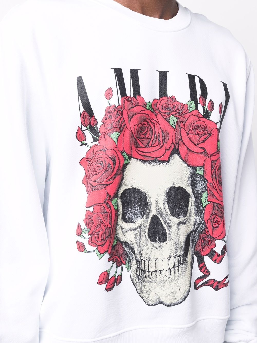 skull-print cotton sweatshirt - 5