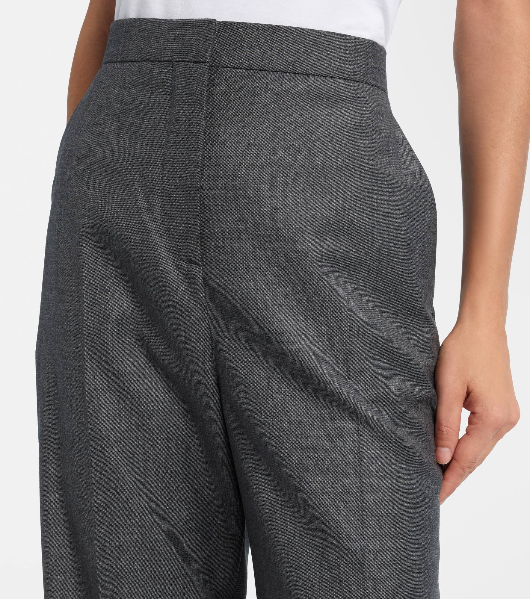 High-rise wool straight pants - 4