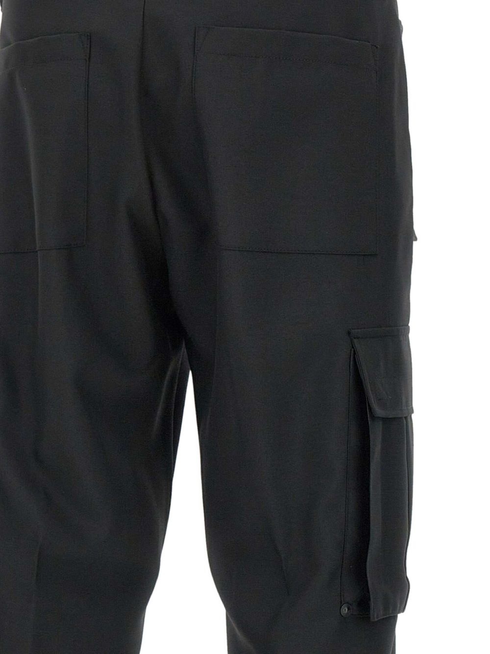 logo-patch tailored pants - 5