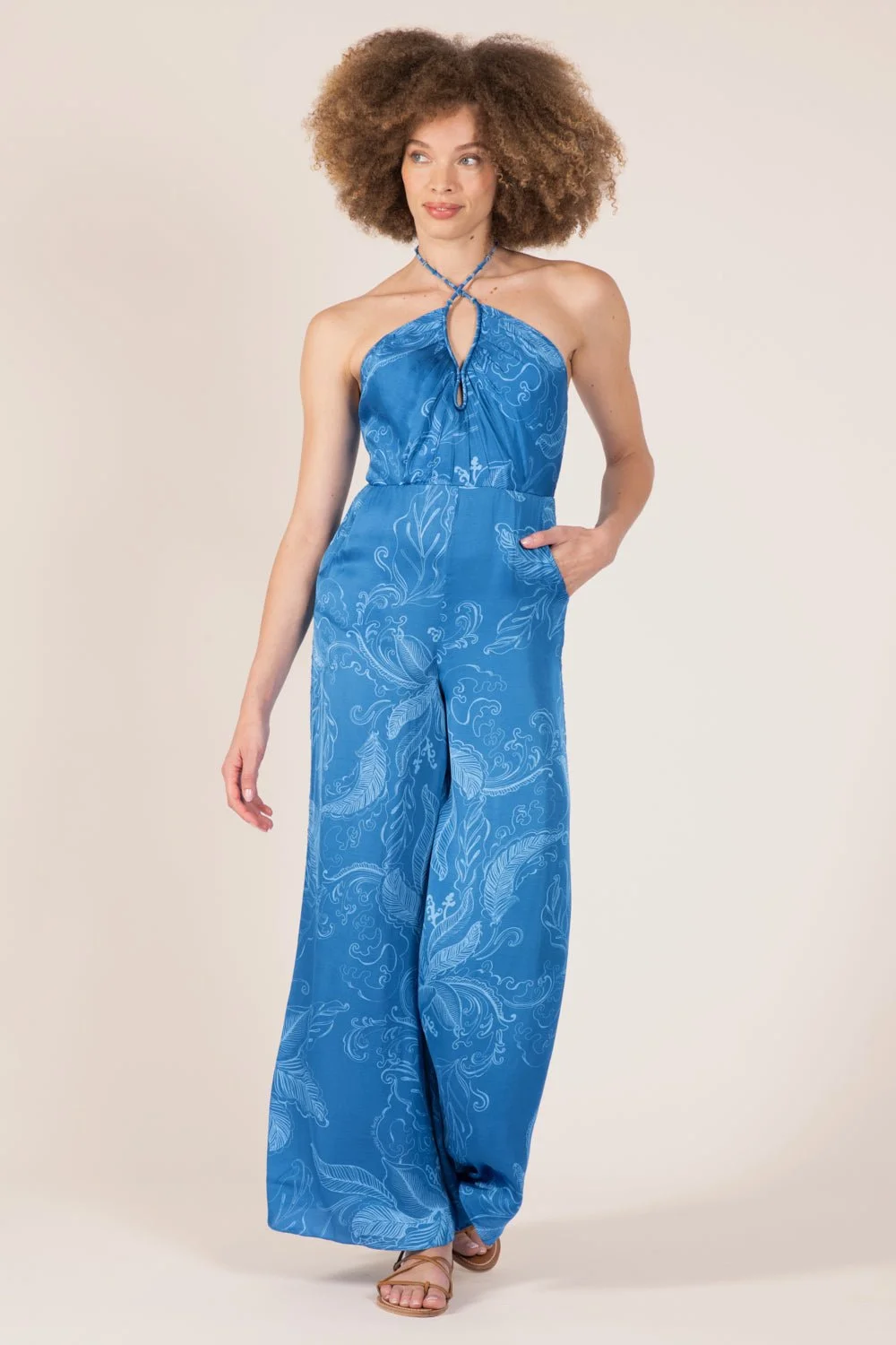 Long Jumpsuit Cilia - Blue Reef - 1