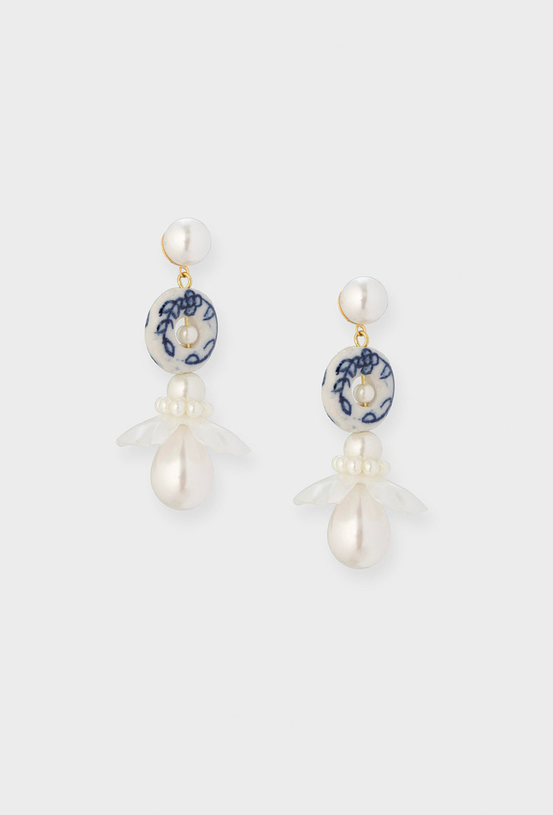 Nia Earrings - Delft Flower 3
