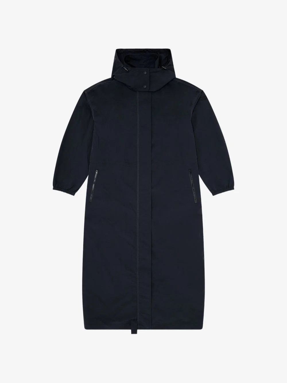 nylon trench coat with detachable hood - 1
