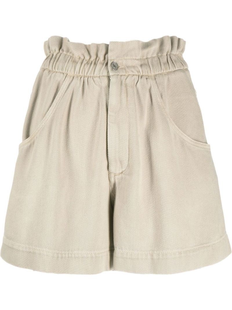 Titea elasticated-waist denim shorts - 1