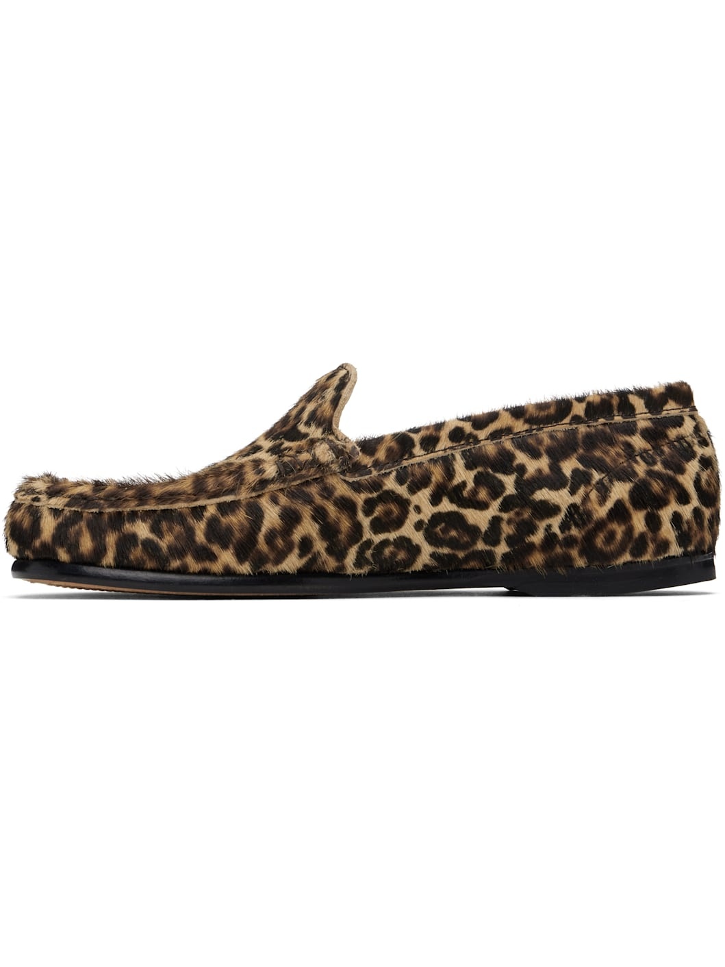 Black & Tan Swan Loafers - 3