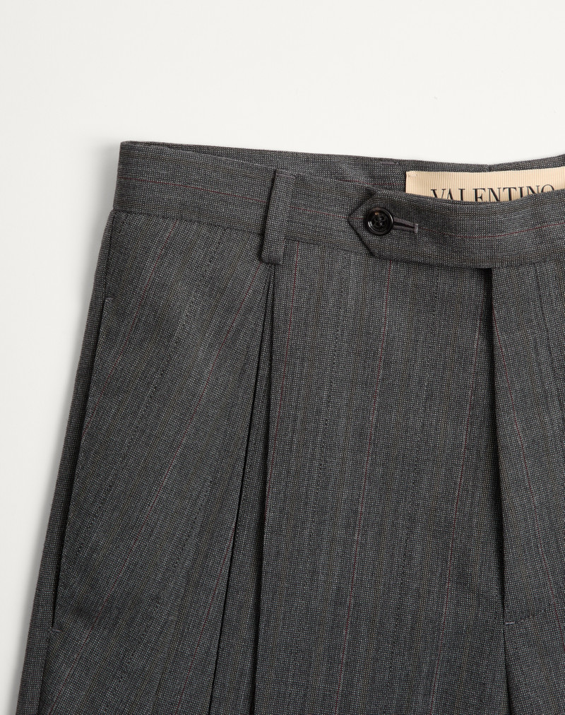 VALENTINO PINSTRIPE WOOL PANTS WITH PLEATS 6