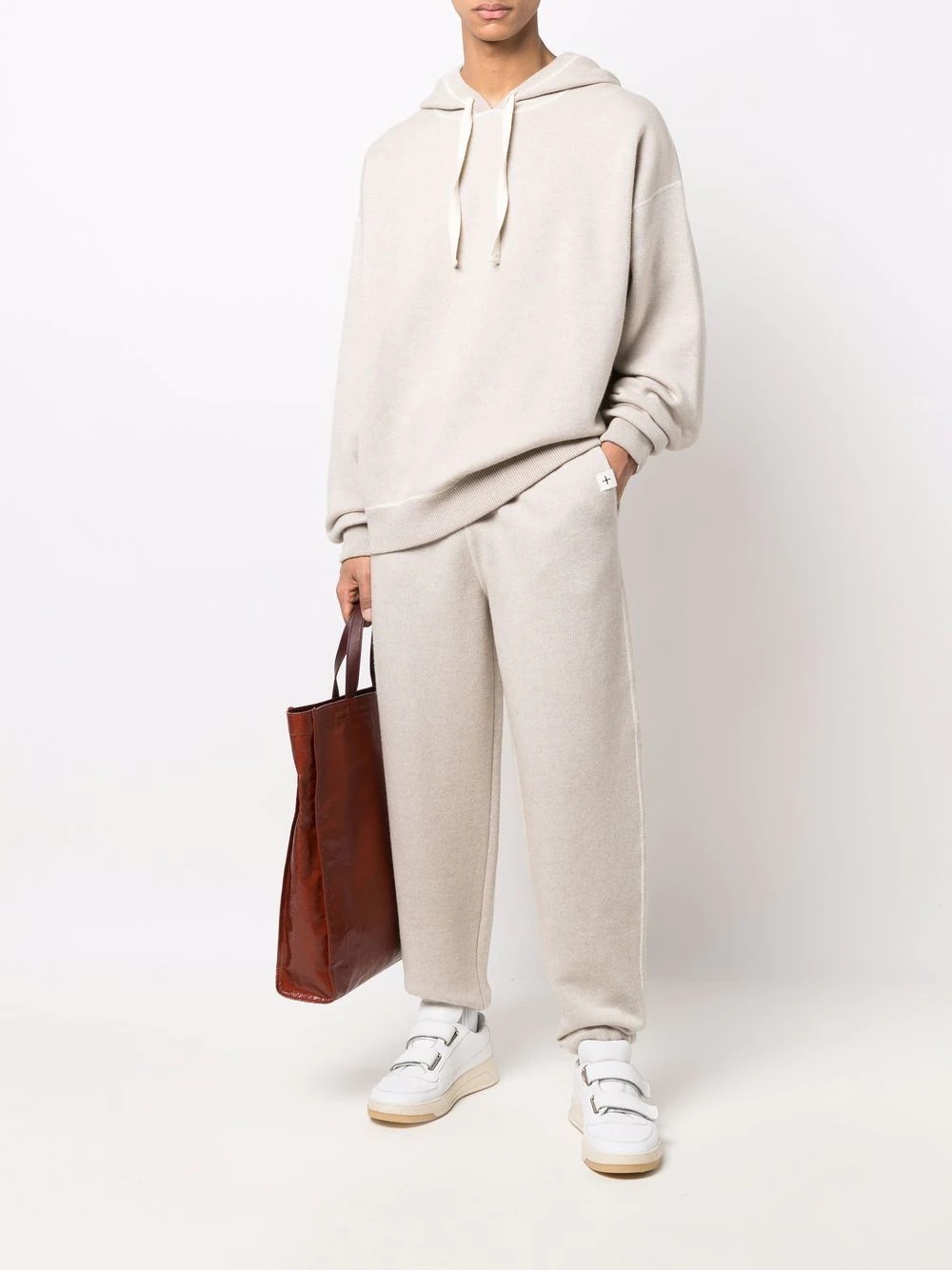 fine knit wool-cashmere hoodie - 2