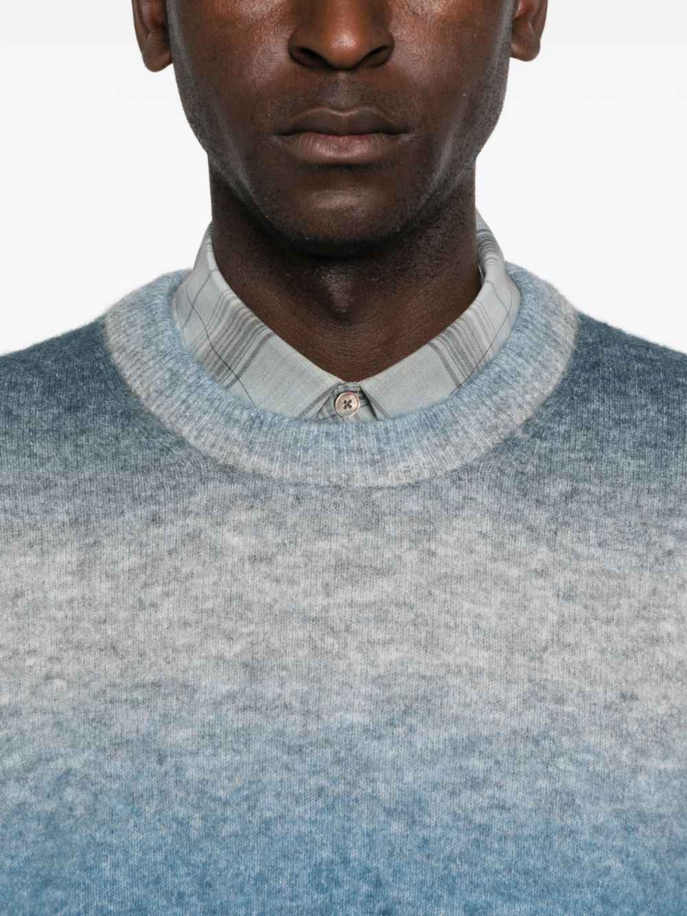 ombre crew-neck sweater - 5