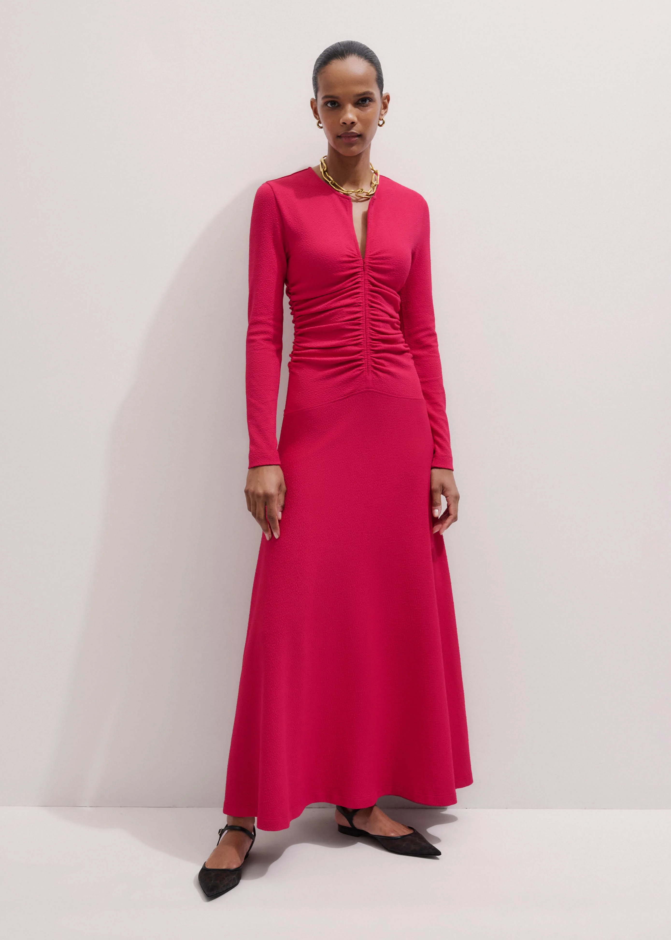 Ruched Maxi Dress - 1