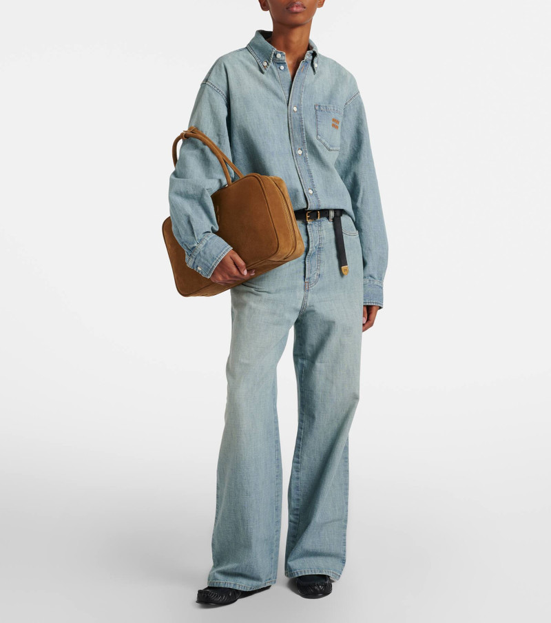 Miu Miu Beau Large suede top-handle bag outlook