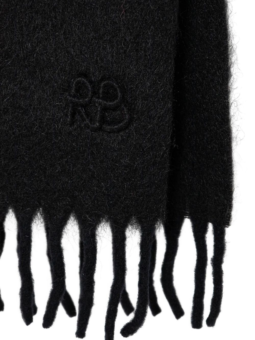 logo-embroidered scarf - 2