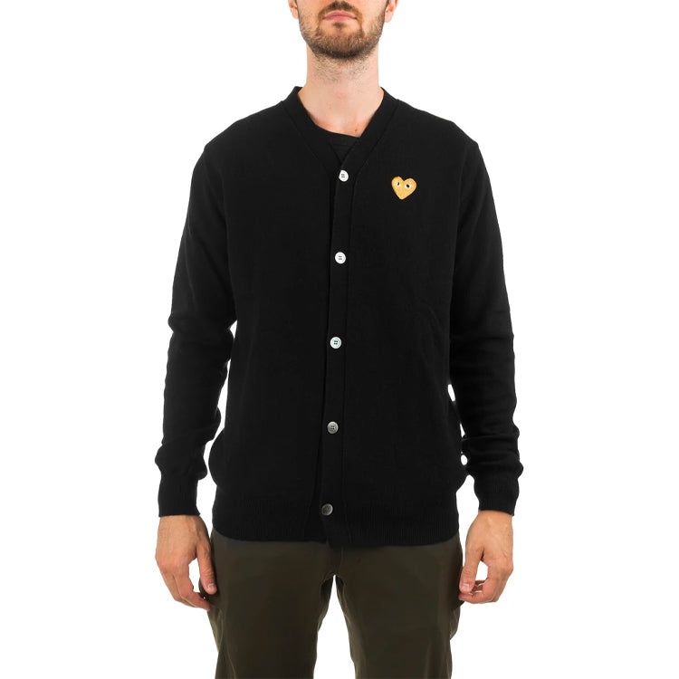 COMME des GARCONS PLAY Cardigan Gold Emblem 'Black' AZ-N050-051-1 - 3