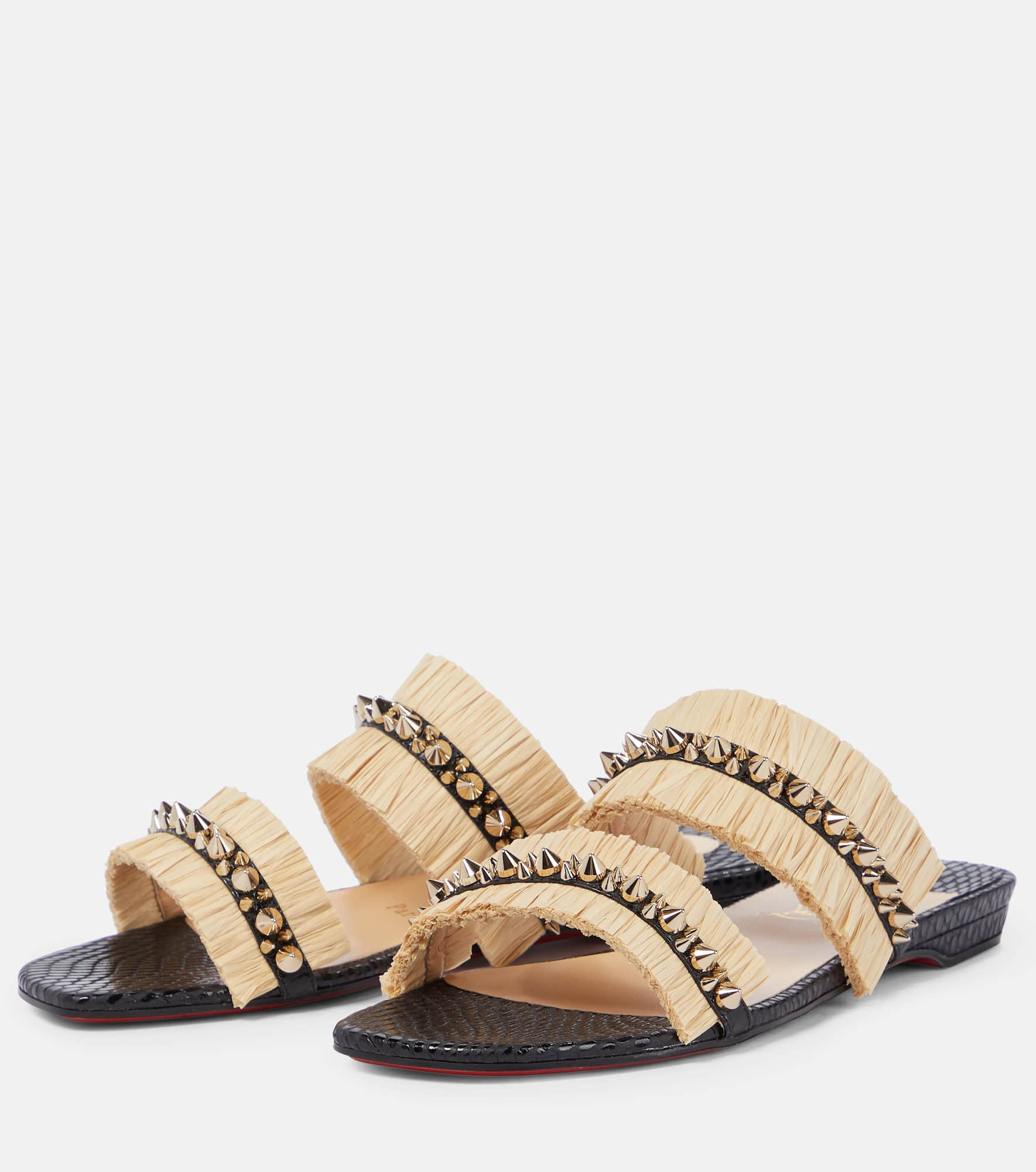 Marivodou embellished raffia sandals - 5