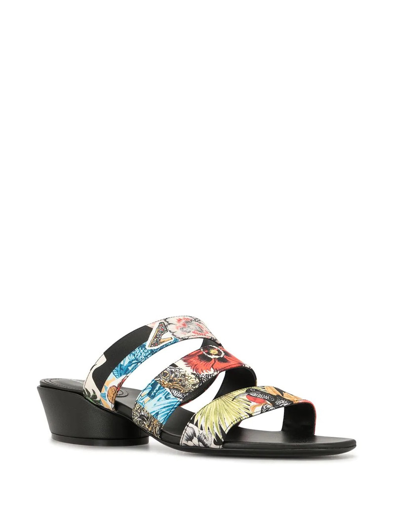 FERRAGAMO floral-print sandals outlook