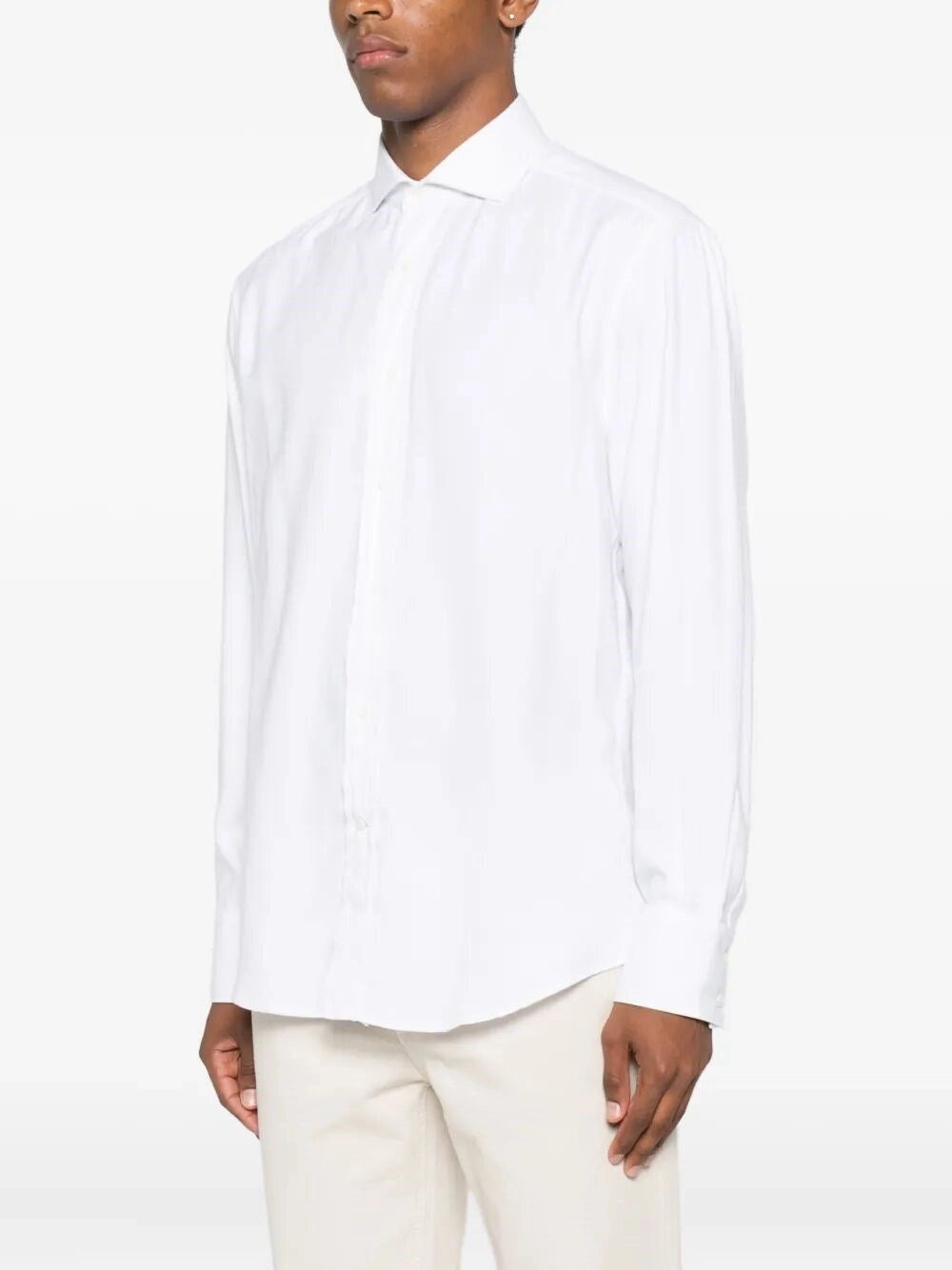 Brunello Cucinelli Men Flannel Chevron Shirt - 4