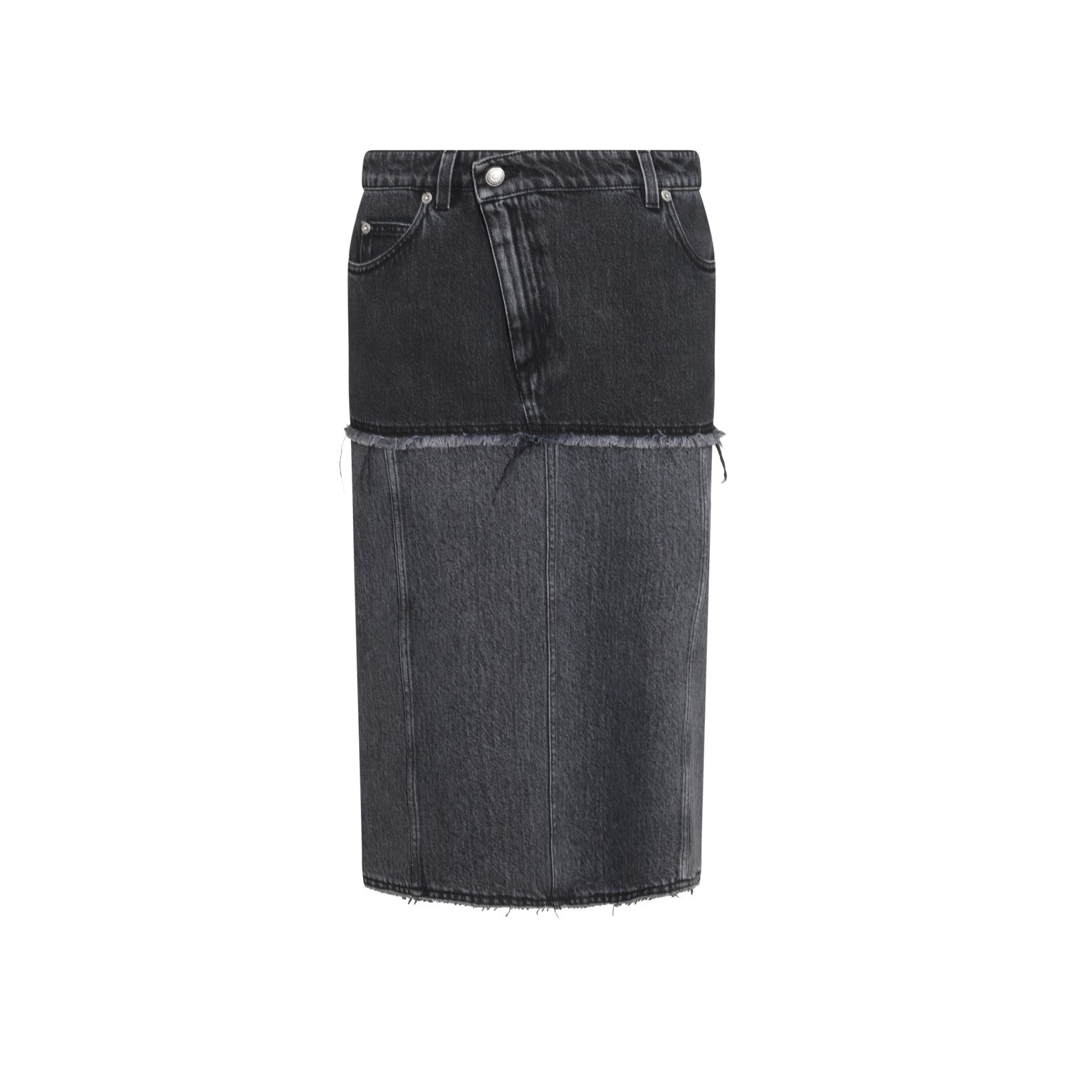 BLACK COTTON SKIRT - 1