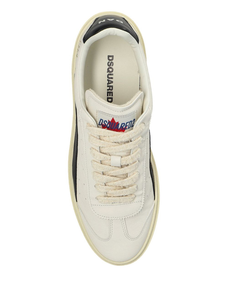 Rider perforated striped leather sneakers 5