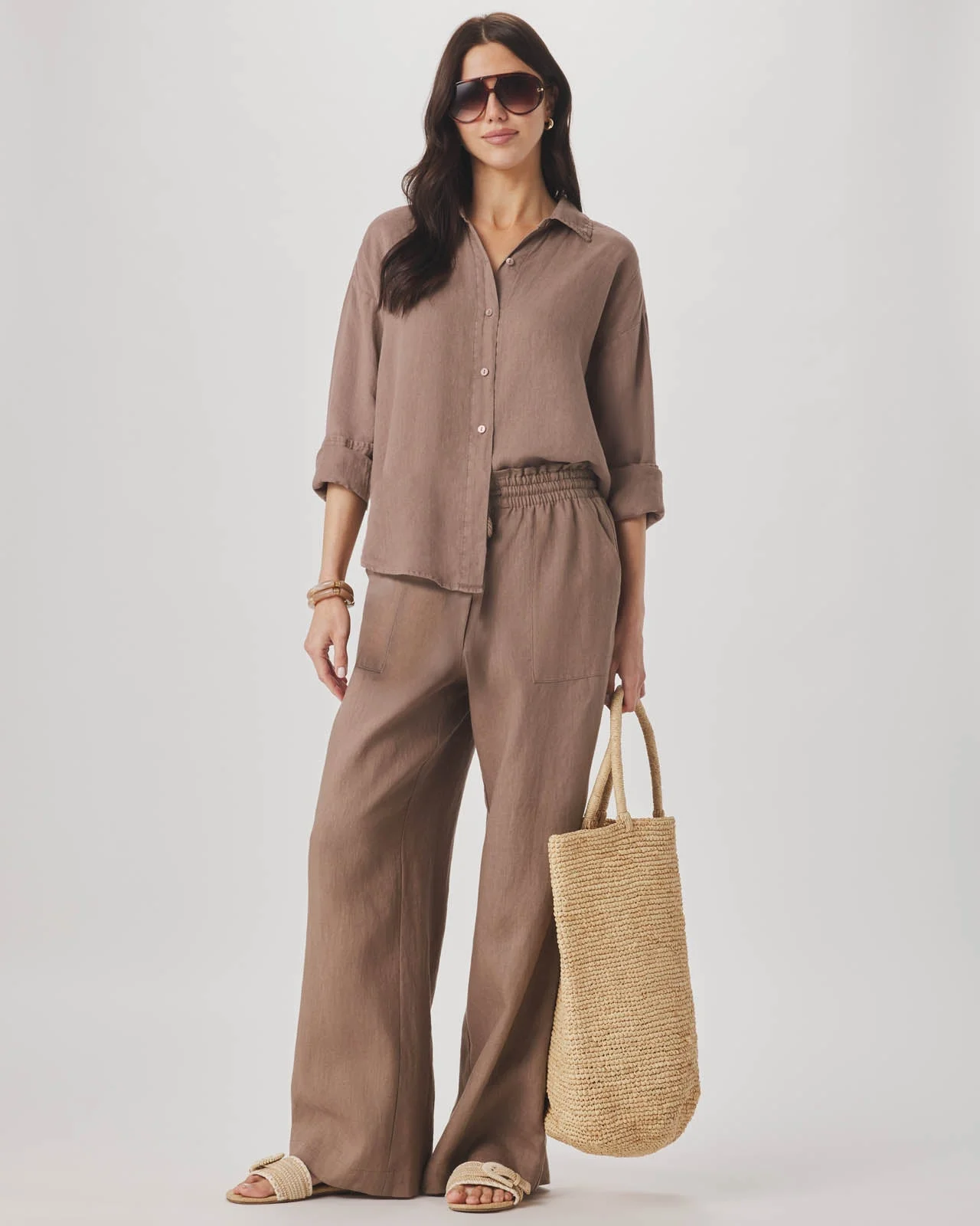 Stella Linen Button Down - 1