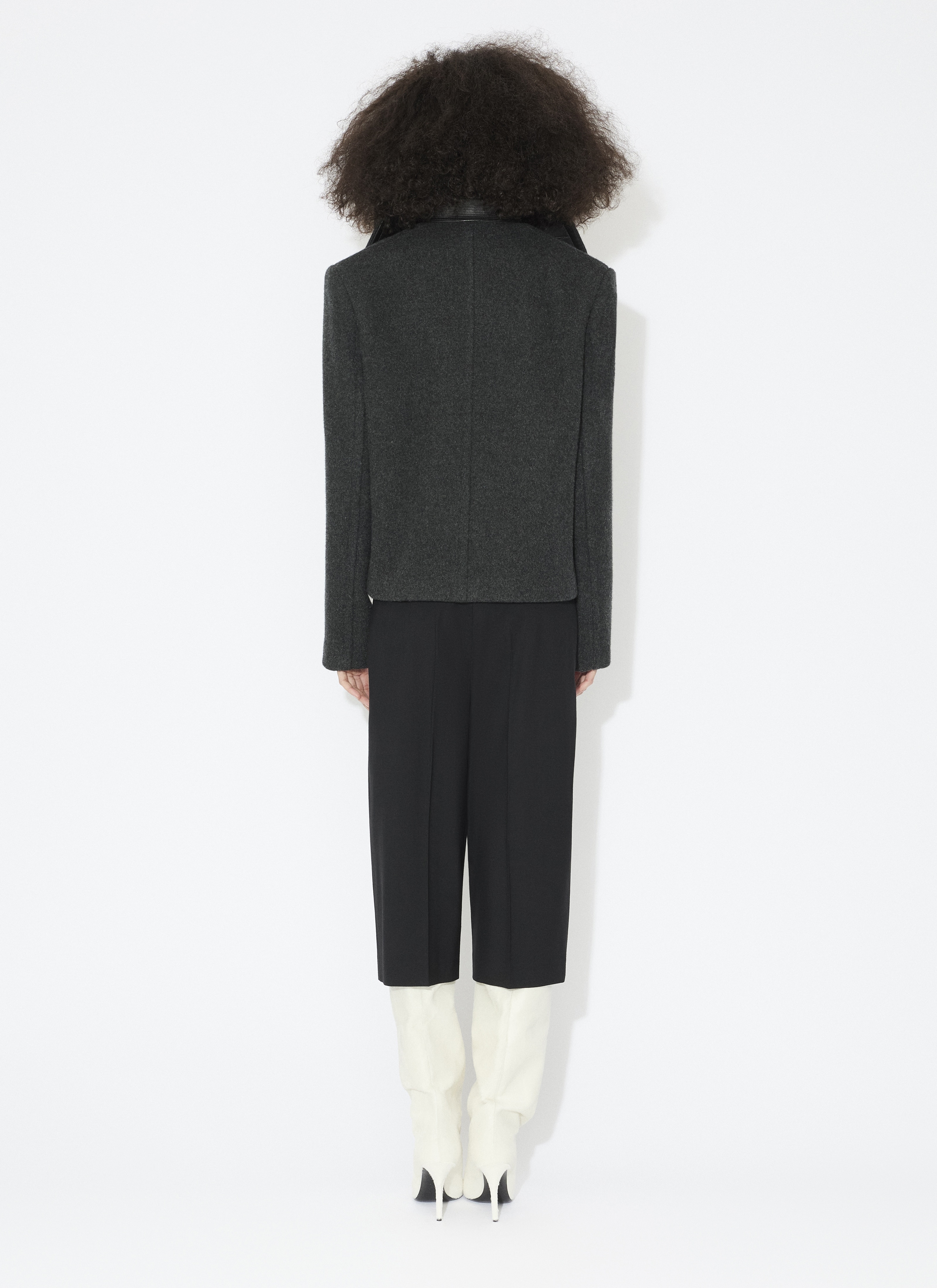 MERINO WOOL PEA COAT - 3