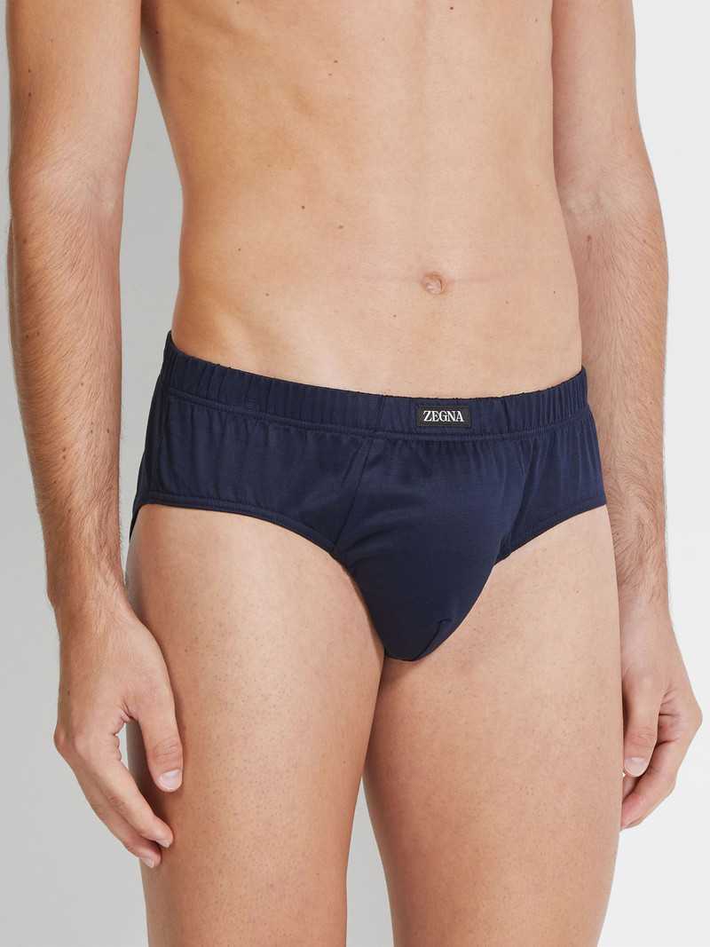 ZEGNA BLUE COTTON BRIEFS outlook