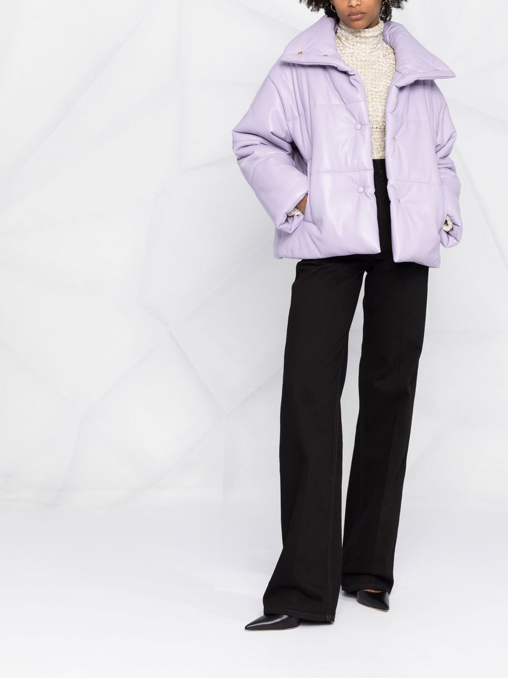high-neck puffer jacket - 2