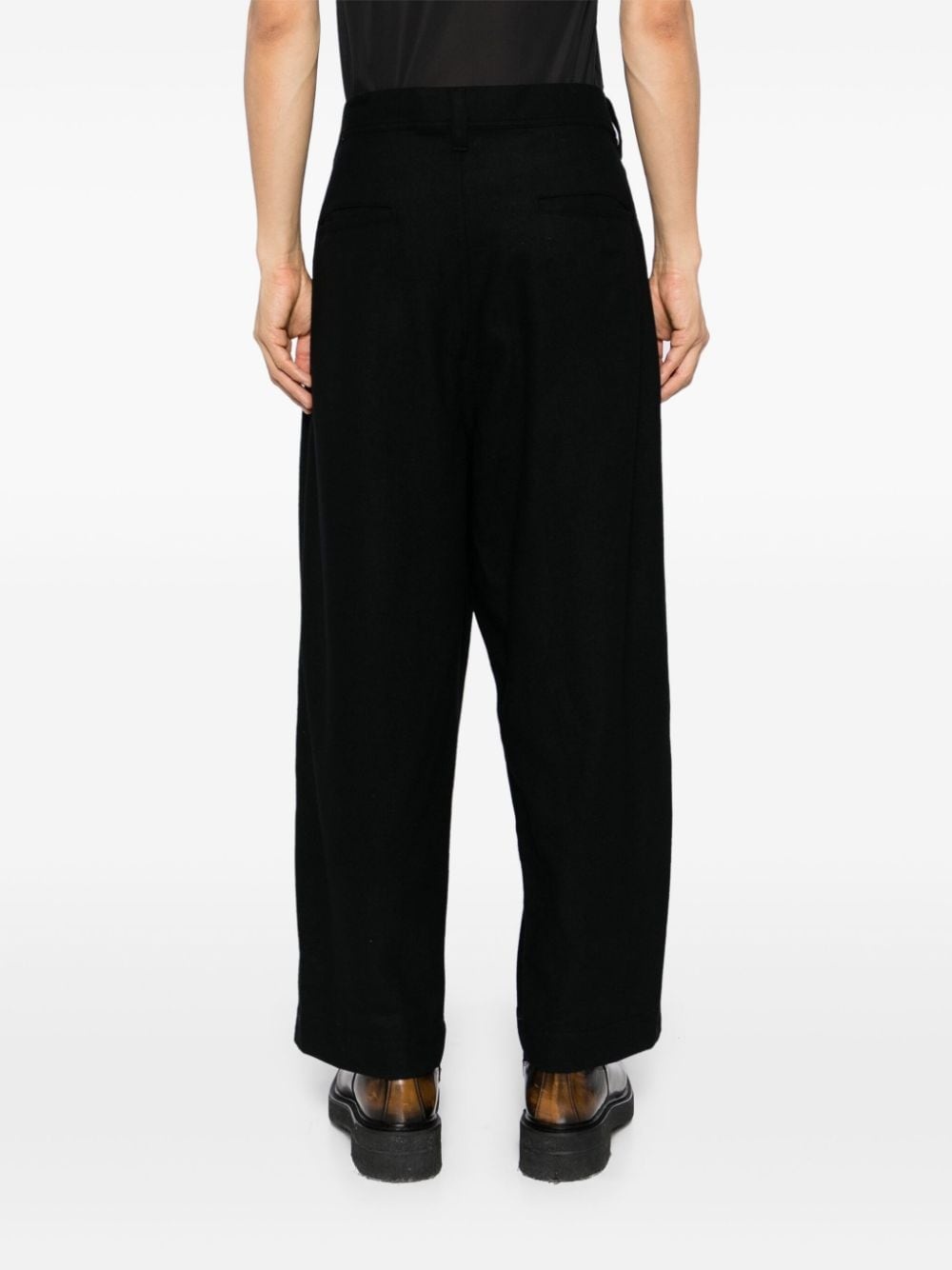pleated tapered trousers - 4