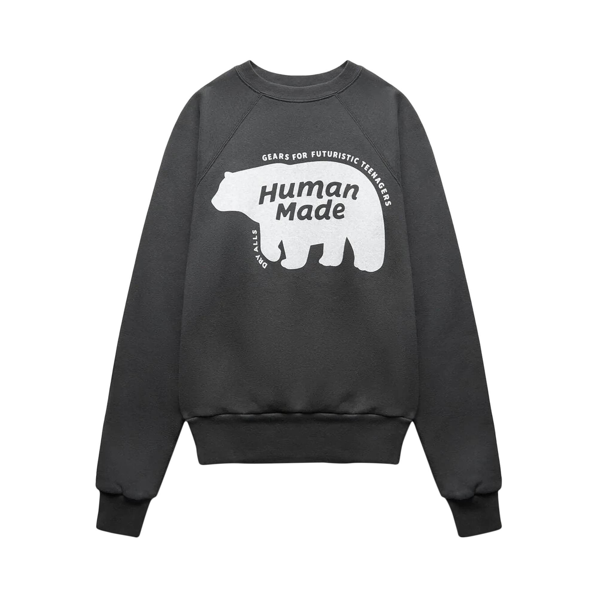 Human Made Raglan Crewneck Sweatshirt 'Black' - 1