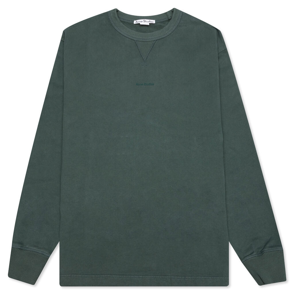 ACNE STUDIOS LOGO SWEATSHIRT - PINE GREEN - 1