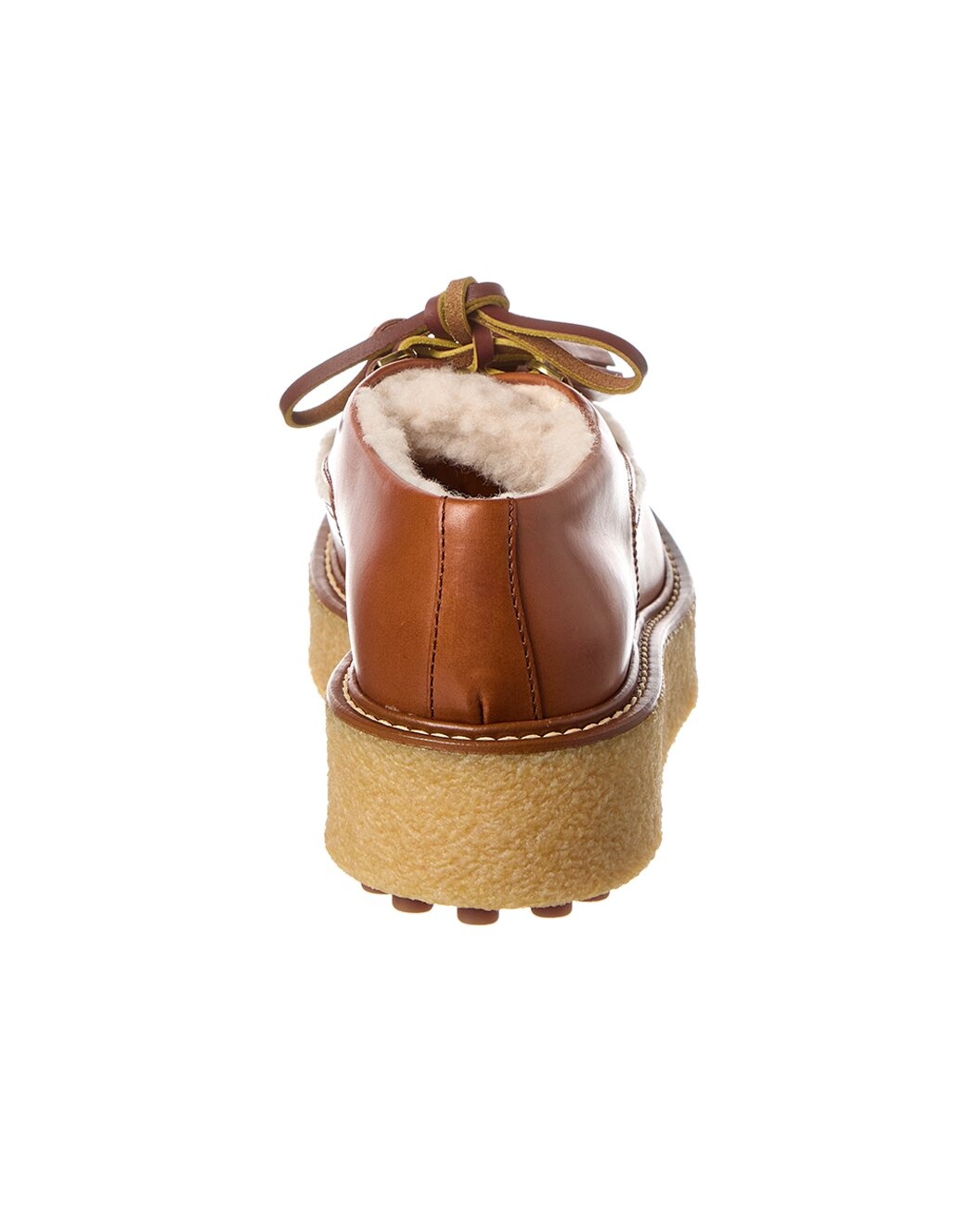 TOD’s Leather & Shearling Platform Loafer - 3