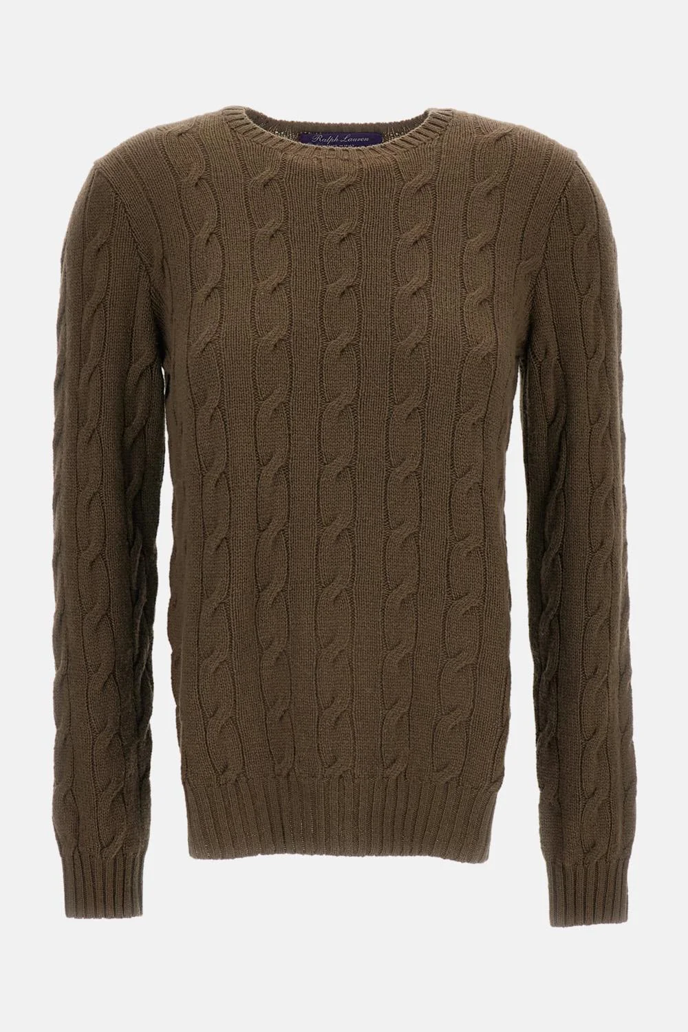 Cable-knit crew-neck sweater - 1