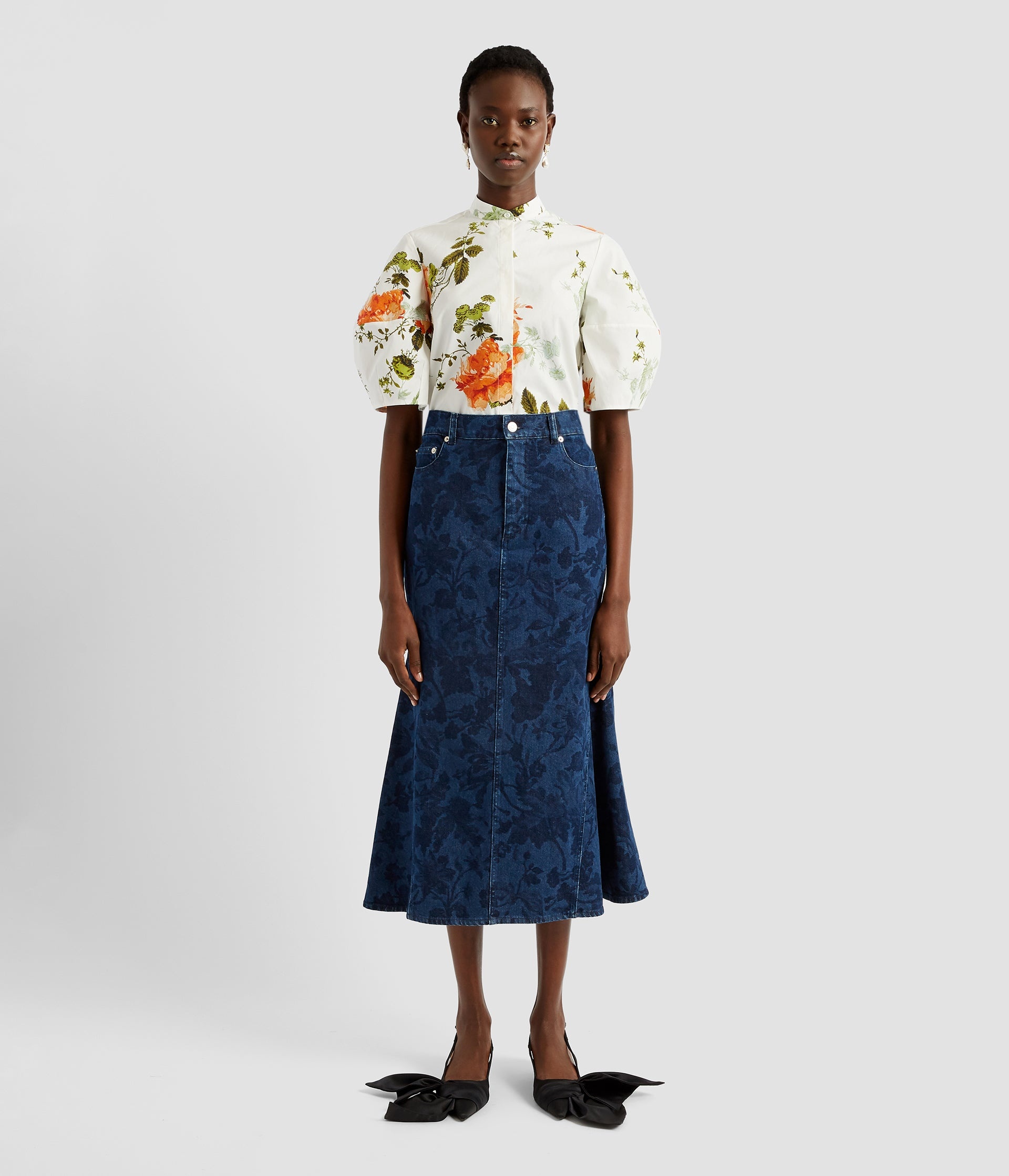 VOLUME SHORT SLEEVE BLOUSE - 2